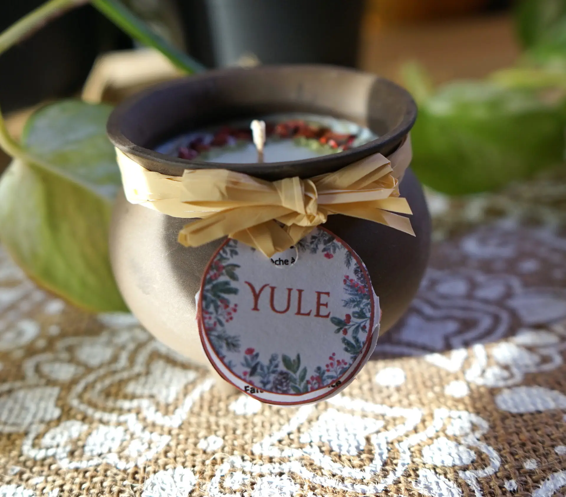 Mini Bougie Chaudron Yule